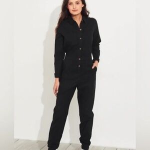 Hollister | Pants and Jumpsuits | Hollister Long Sleeve Black Utility Jumpsuit